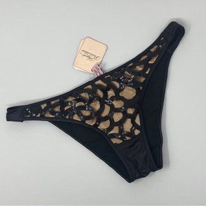 Agent Provocateur Varla Black Brown Sequin Bikini Bottom AP2 Small NWT